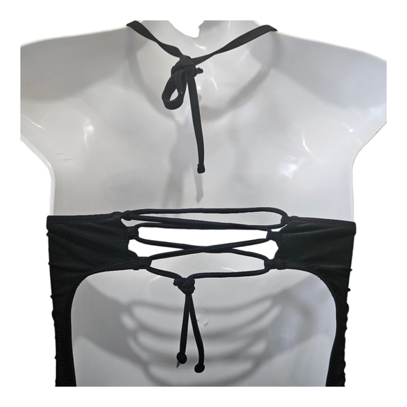 Cupshe One Piece Bathing Suit Vneck Crisscross Front Adjustable String Tie - Picture 6 of 9